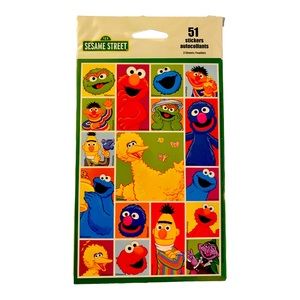 SESAME STREET STICKERS Set of 51 Big Bird The Count Elmo Grover Cookie Monster